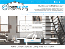 Tablet Screenshot of homeservicereports.org